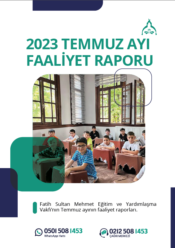 Temmuz Ayı Faaliyet Raporu