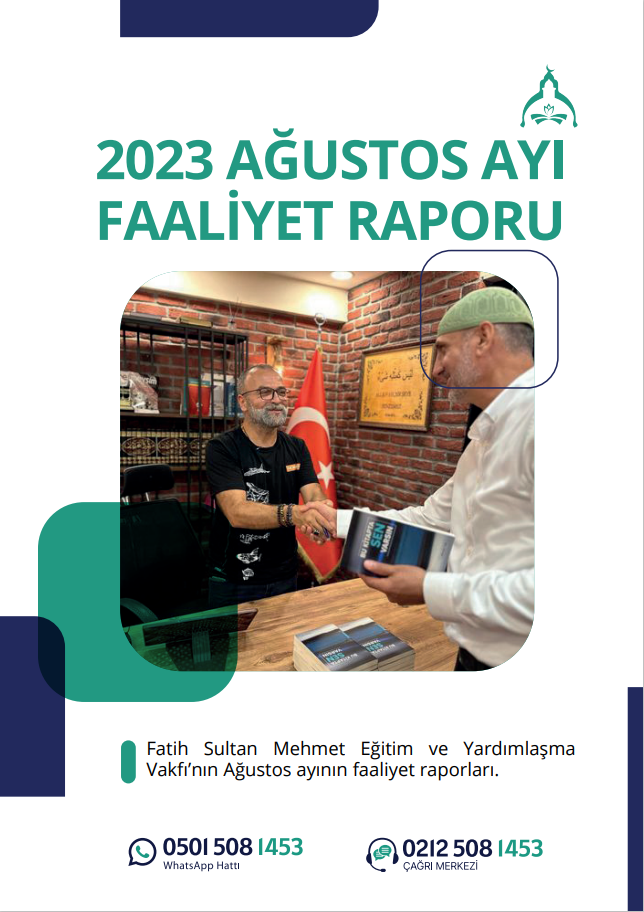 Ağustos Ayı Faaliyet Raporu