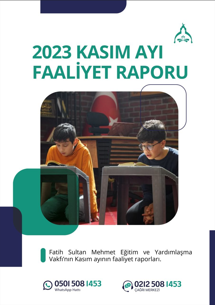 Kasım Ayı Faaliyet Raporu